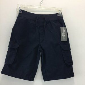 NEW Eddie Bauer School Boys Navy Cargo Shorts Size 7